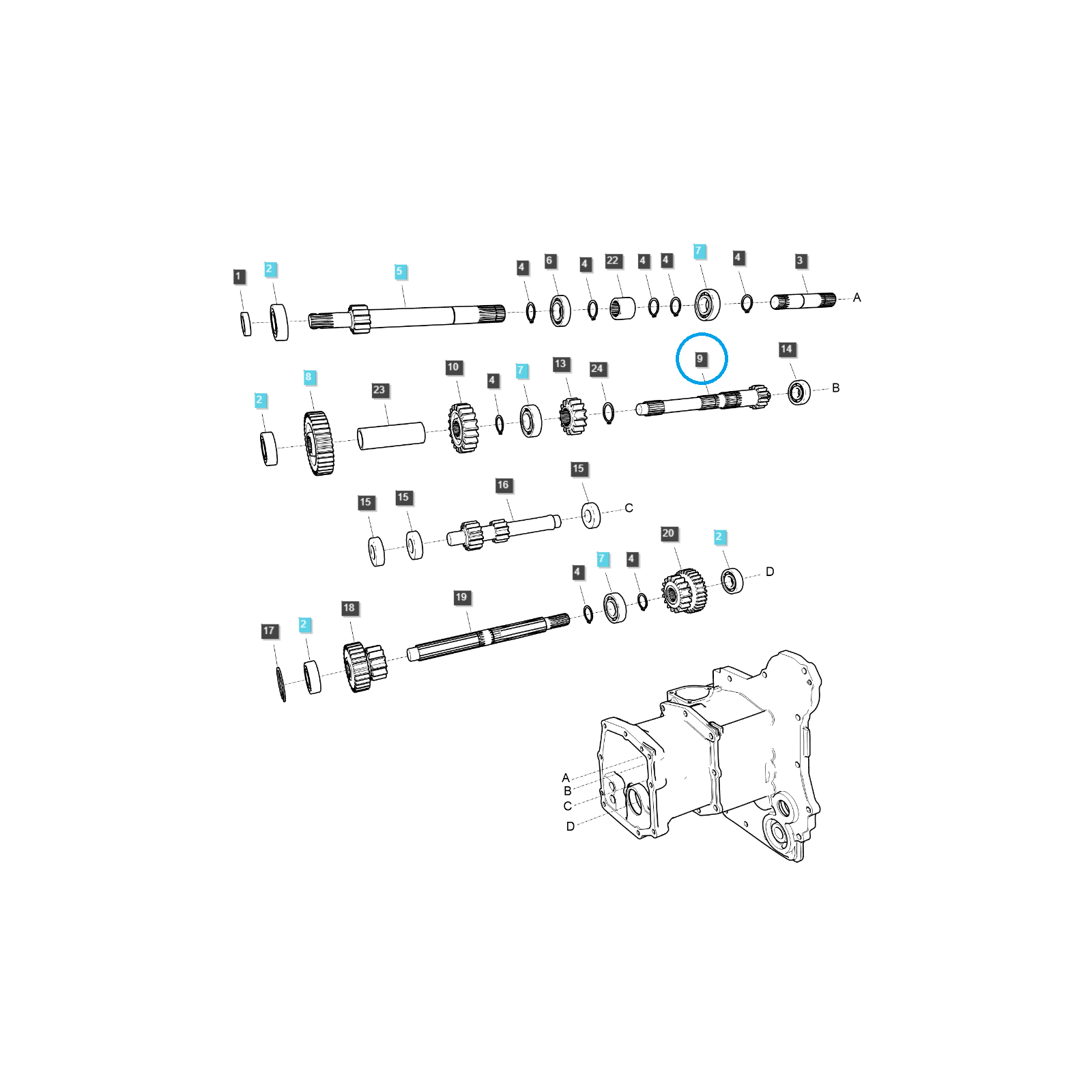 Getriebewelle / TRG281 / Ls Traktor 40374632