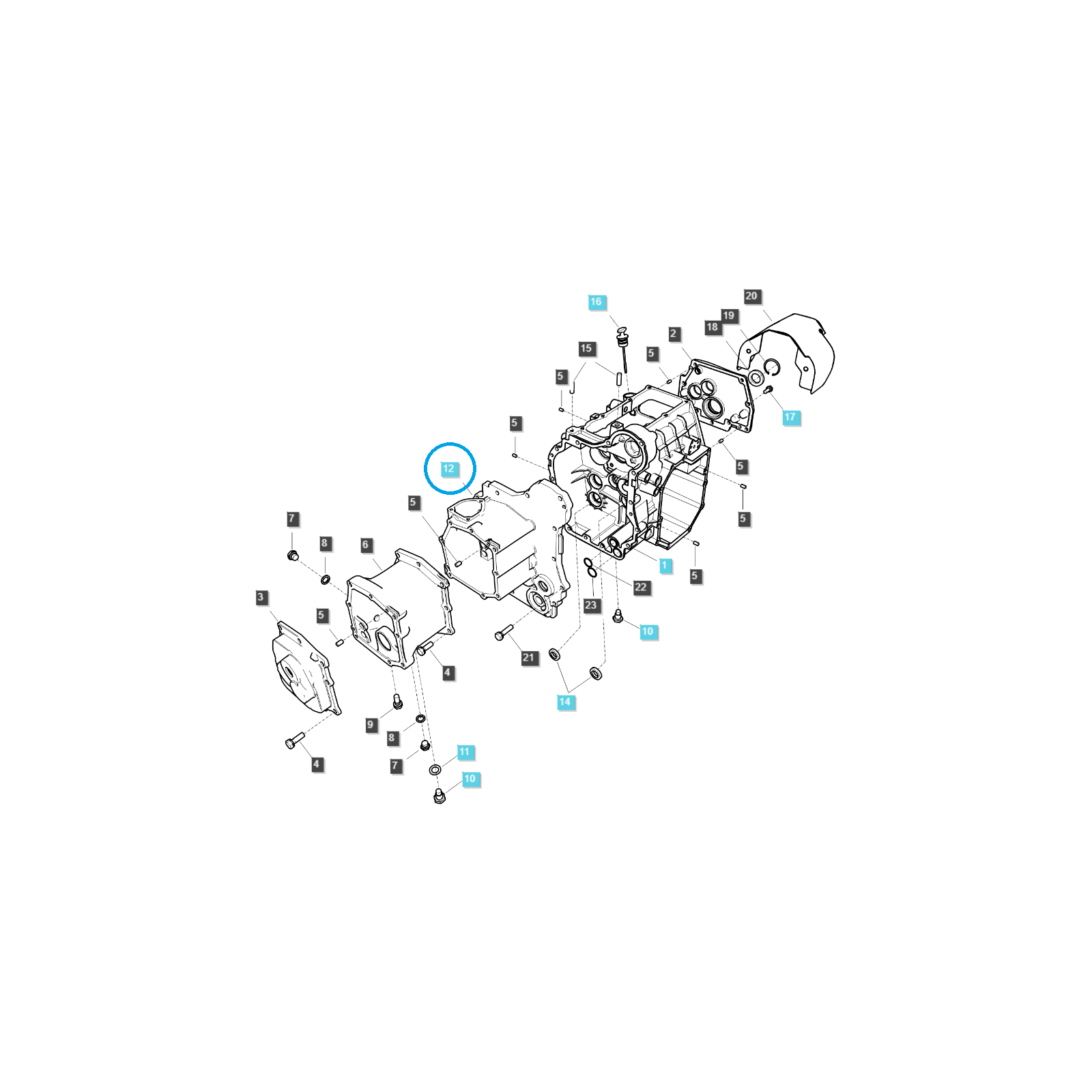 Mechanisches Getriebegehäuse / TRG280 / Ls Traktor 40363488