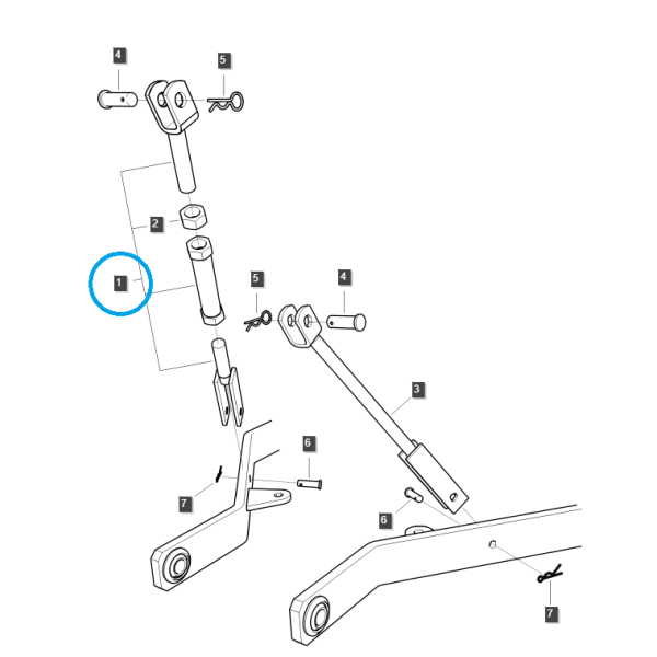 Zvedací táhlo táhla (RH) / G896 / LS Traktor 40337137