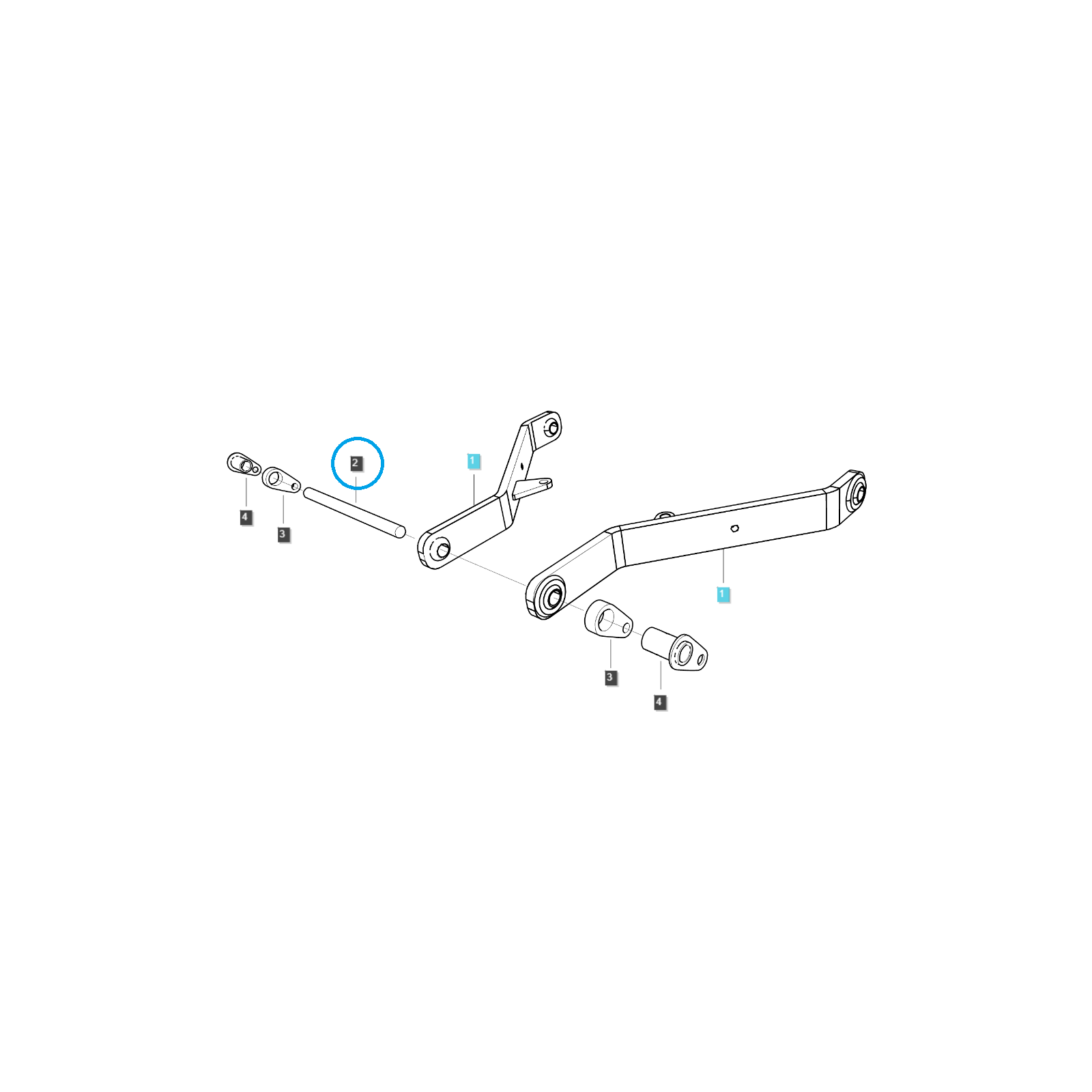 3-point linkage arm bracket / TRG896 / LS Tractor 40369512