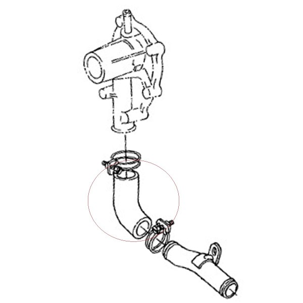 Durite de radiateur, durite de pompe à eau, 16241-72870, Kubota D905, Kubota D1005, Kubota D1105