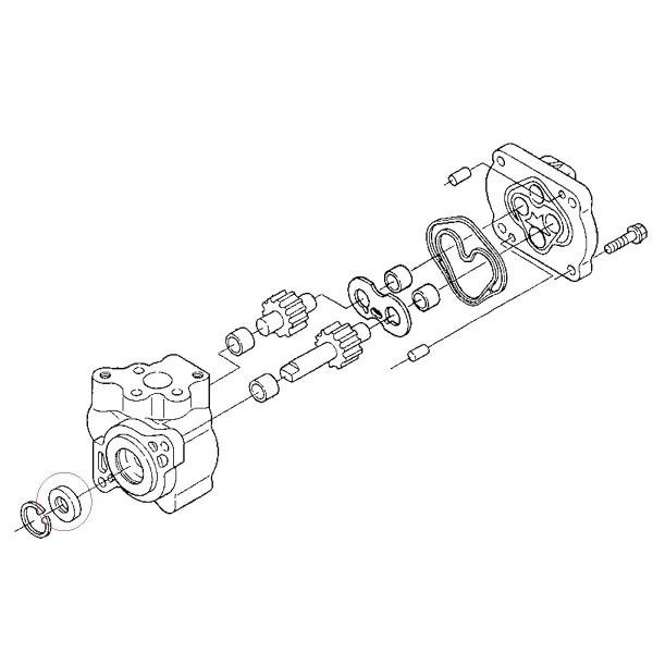Hydraulic pump seal, 15 x 30 mm, 15x30 mm, 31351-76190, 31381-76390