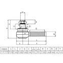 Rod End, 37410-56530, Kubota ST-25, Kubota ST-30, Kubota X20