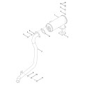 Tuyau d'échappement, VST Fieldtrac 927D, JTD05A00000A2, silencieux, tuyau de silencieux