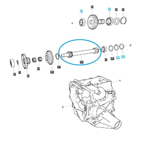 PTO/PTO gear shaft / 23T / TRG287 / LS MT1.25 / 40337025
