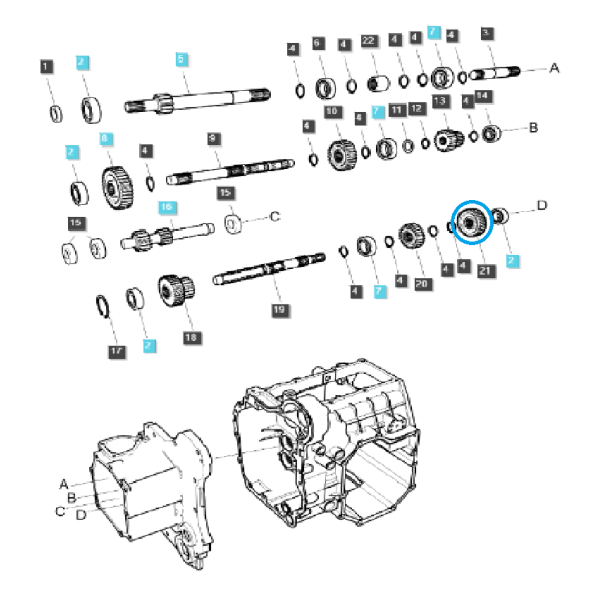Shift sprocket / DRVN 1 - TRG281 / LS J23 / J27 / XJ25 / 40292096