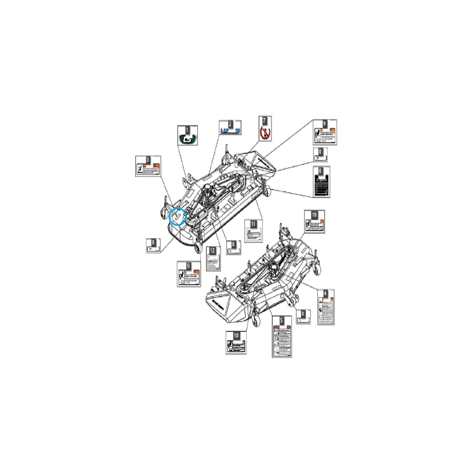 Výstražná nálepka "POZOR" protiskluzová MWG980 / LS Tractor / 40417401