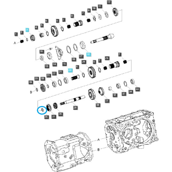 Sprengring Ø 32 mm / S81203501 / LS Traktor / 40029309