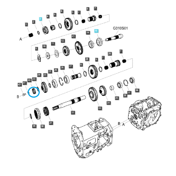 Geschwindigkeitssensor-Abstandshalter / TRG288 / LS Traktor / Nr. 40413920