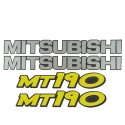 Nálepky Mitsubishi MT190, Nálepky traktorov, Nálepky traktorov, Nálepky Mitsubishi MT 190