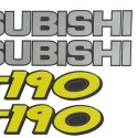 Autocollants Mitsubishi MT190, Autocollants tracteur, autocollants tracteur, autocollants Mitsubishi MT 190