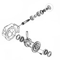 Uszczelniacz, 09500-3252, wałka przedniego mechanizmu różnicowego, simerring, 32 x 52 x 8 mm, 32x52x8 mm