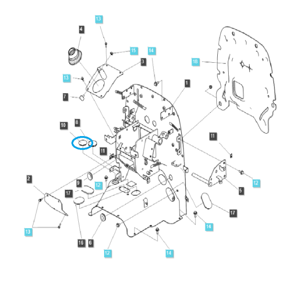 Gummiabdeckung / TRG830 / LS Traktor / 40007363