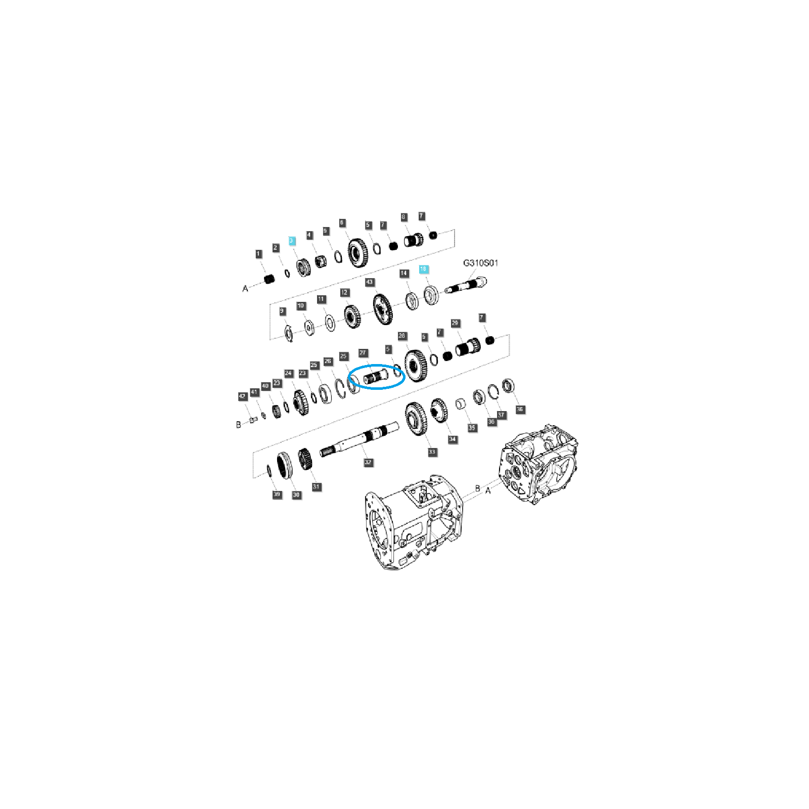 Wałek zmiany biegów / 4WD / TRG288 / LS Tractor / 40413919 | Traktor.com.pl