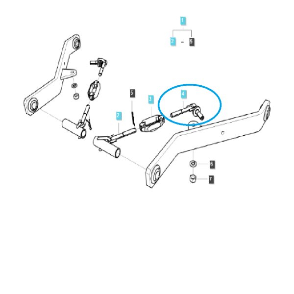 Reťaz, stabilizátor, trojbodový záves / TRG896 / LS Traktor / 40512271