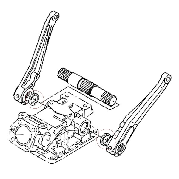 Tesnenie hriadeľa zdvíhacieho ramena hydraulického závesu, AG1676A, 09230-30456, 30 x 45 x 6 mm, 30 x 45 x 6 mm, Kubota B1550, K