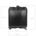 Radiateur, 1480-102-2020, 1480-102-200-00, 33-0129704, Iseki TU1700, Iseki TU1701, Iseki TU1900, Iseki TU1901, Iseki TU2100,
