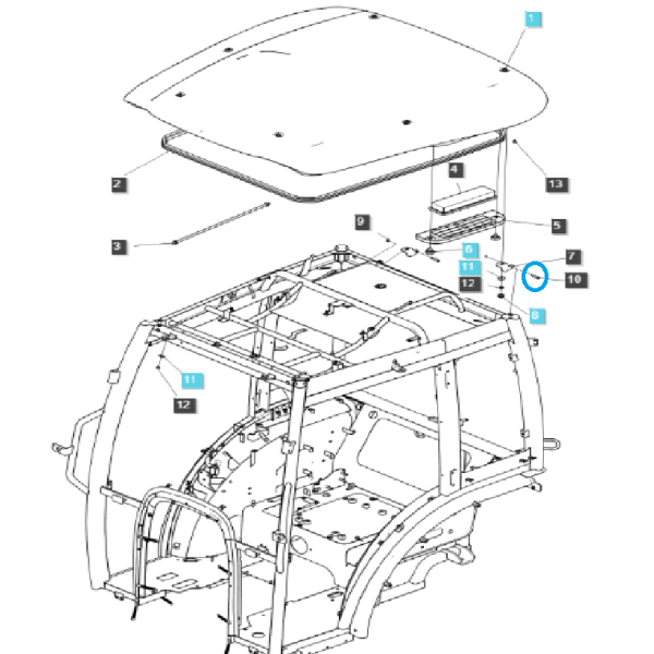 Pasador de techo / TRG867 / Tractor LS / 40278279