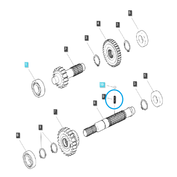 Drive shaft spring / TRG292 / LS Tractor / 40198669