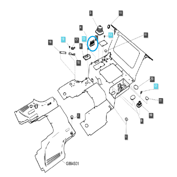 Gumový kryt, priechodka / TRG869 / Ls Traktor / 40288522