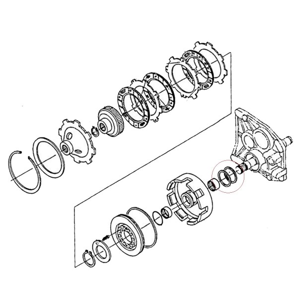 Pierścień zapasowy, Back-up-ring, Back up ring, 2.50 x 52 mm, 48 x 2.50, 2.50 x 48, 2.50 x 52 mm, T1853-61510