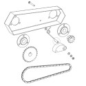 Douille tendeur, 9 x 12 x 45 mm, Iseki KL110, I-205-4199, 9x12x45 mm, Douille