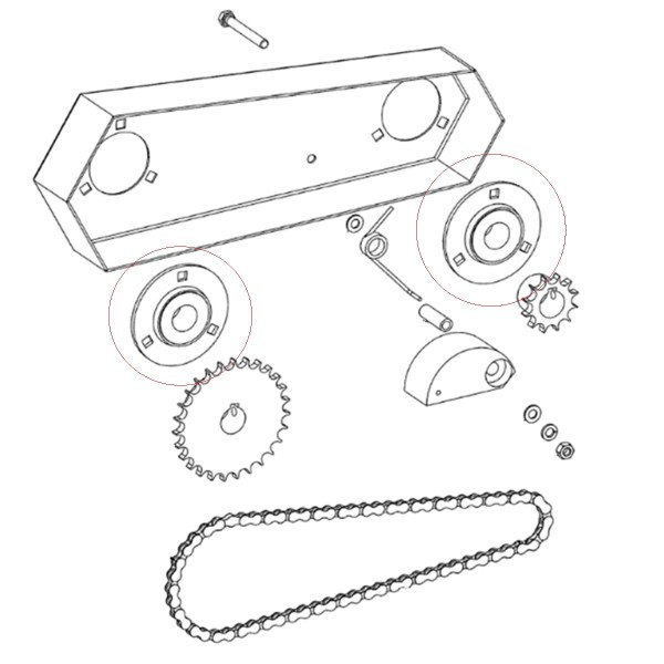 Bearing, 2RS G, PF205, Iseki KL110, RAY-25, RAY25, Self-aligning bearing, SBPF205, SBPF 205