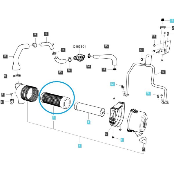 Vzduchový filtr LS Traktor TRG190 / 40060254 / A3050163