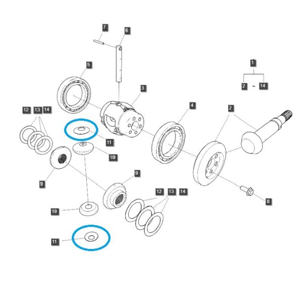 Kužeľová podložka / Ø 14,5 mm TRG400 / LS Tractor / 40188916