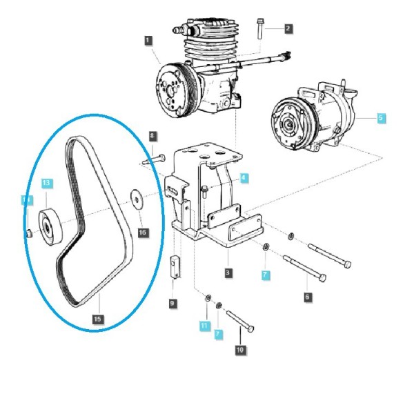 V-belt 4PK1300 / LS Trakctor / 40326674