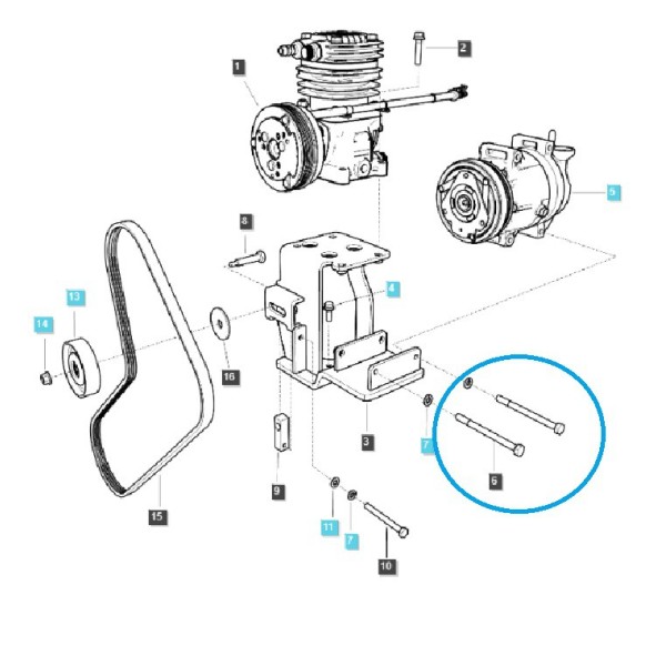 Boulon hexagonal S102081043 / Tracteur LS / 40076678