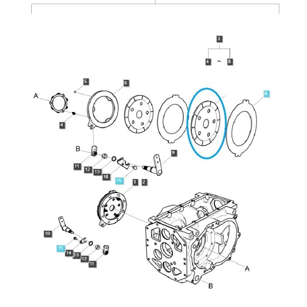 Brzdový kotúč / 20T / Ø220 mm / TRG650 / Traktor LS / č. 40410421