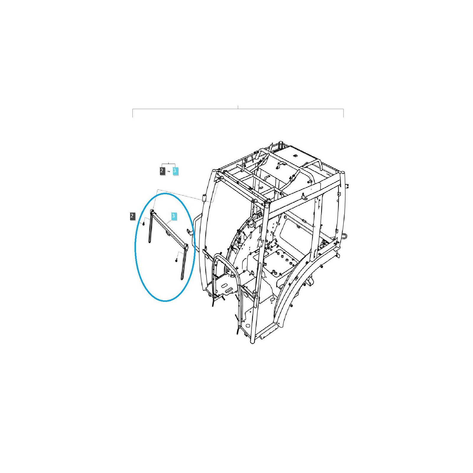 Pare-soleil de cabine pour tracteur XR/LS/20131103