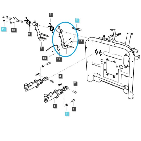 Brake Pedal / Left / TRG670 / LS Tractor / No. 40317854