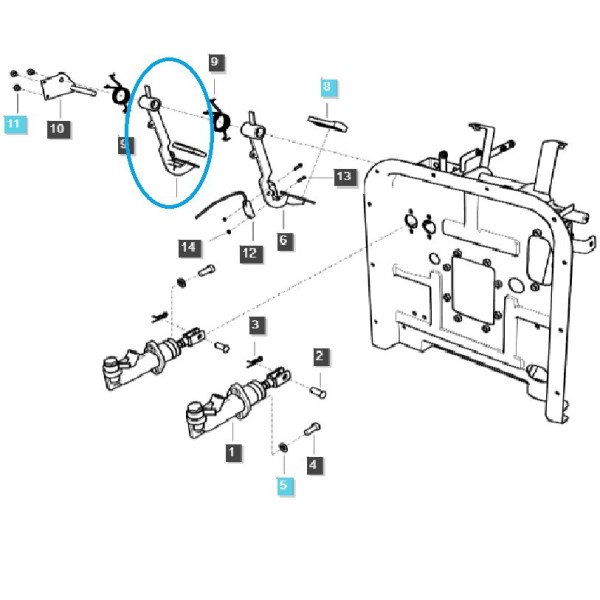 Brake Pedal / Right / TRG670 / LS Tractor / No. 40317856