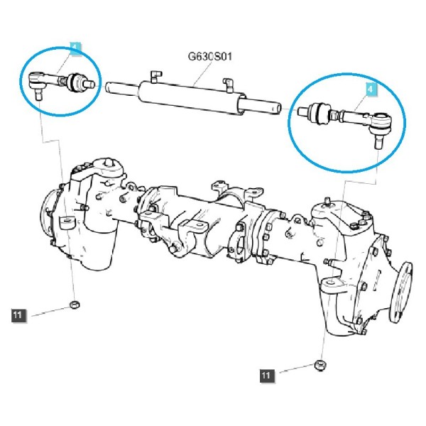 Hlava spojovacej tyče riadenia / LS MT357 / Traktor LS / č. 40462718