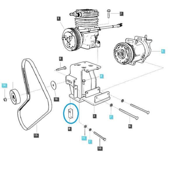 Napínacia tyč rozvodového remeňa TRG865 / LS Tractor / 40350731