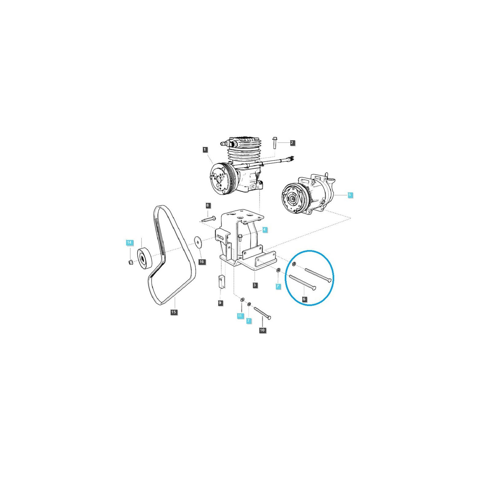 Napínacia skrutka FT S163088043 / LS Traktor / 40079827