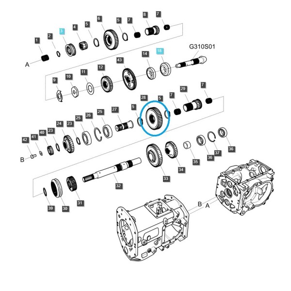 Ozubené koleso DRVN TRG285 / LS Tractor / 40009615