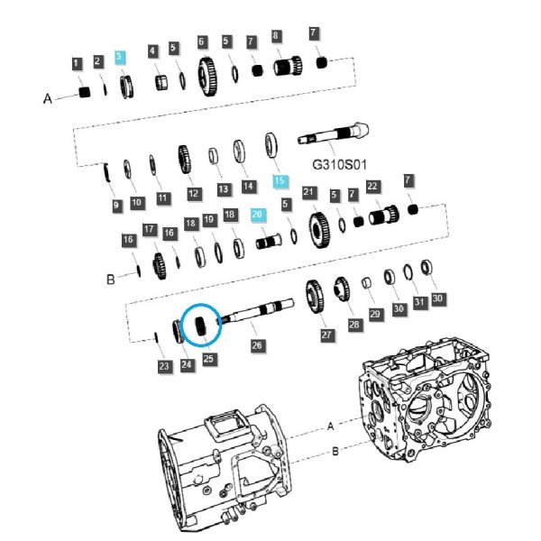 Náboj 1-3 TRG285 / LS Traktor / 40009755