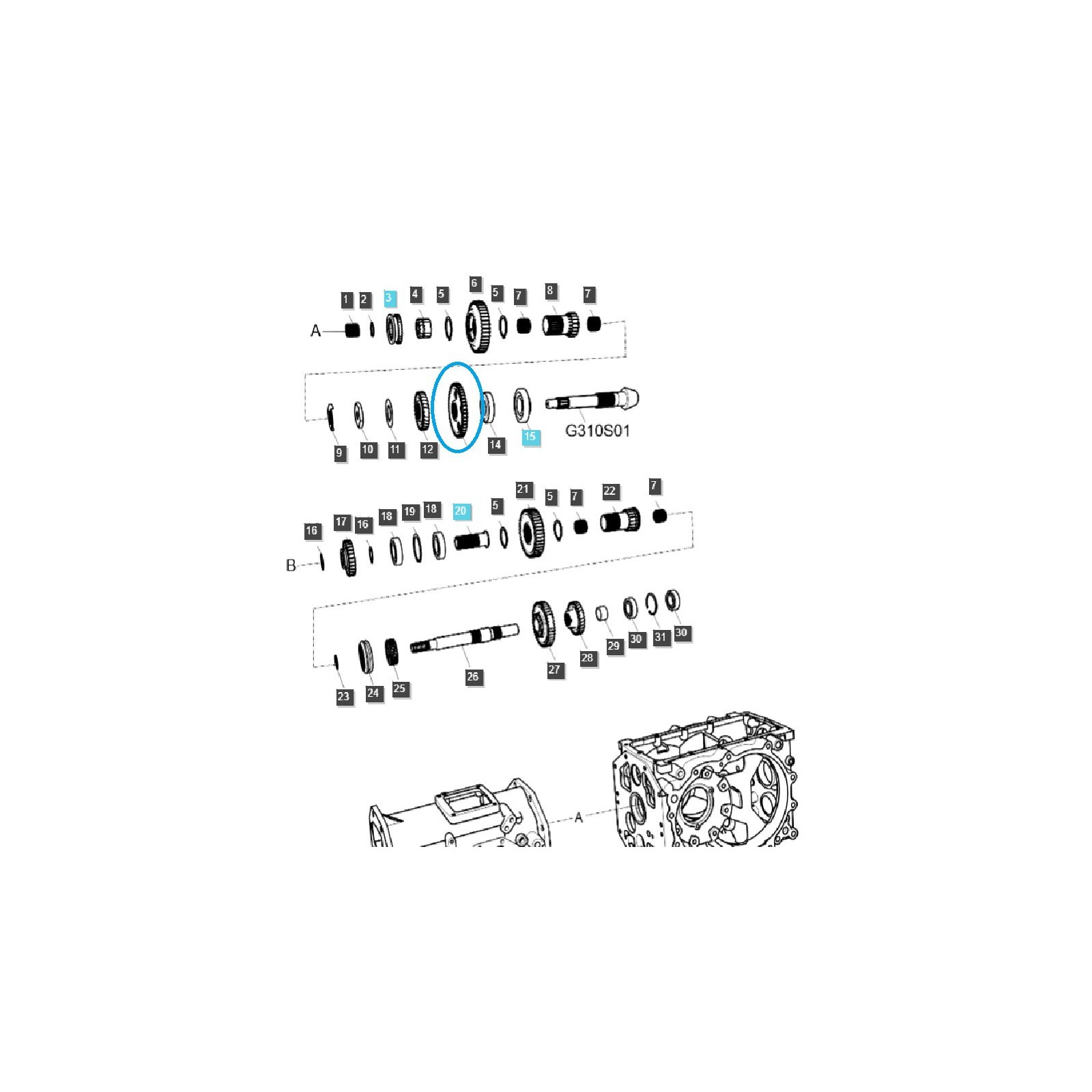 GRV G-PTO prevod / TRG285 / LS Traktor / 40009069