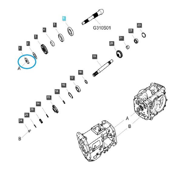 Lock nut TRG285 / LS Tractor / 40009547