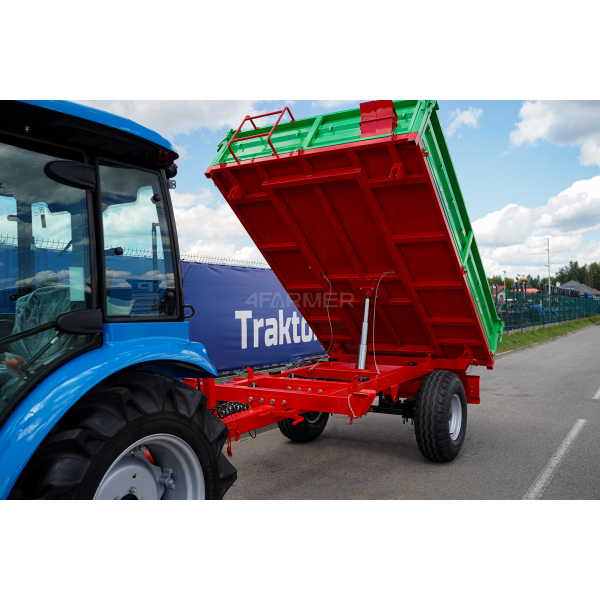 Einachsiger landwirtschaftlicher Anhänger 3,5T mit Kipper P-3530 4FARMER