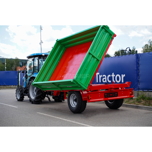 Remolque agrícola monoeje 3,5T con kiper P-3530 4FARMER