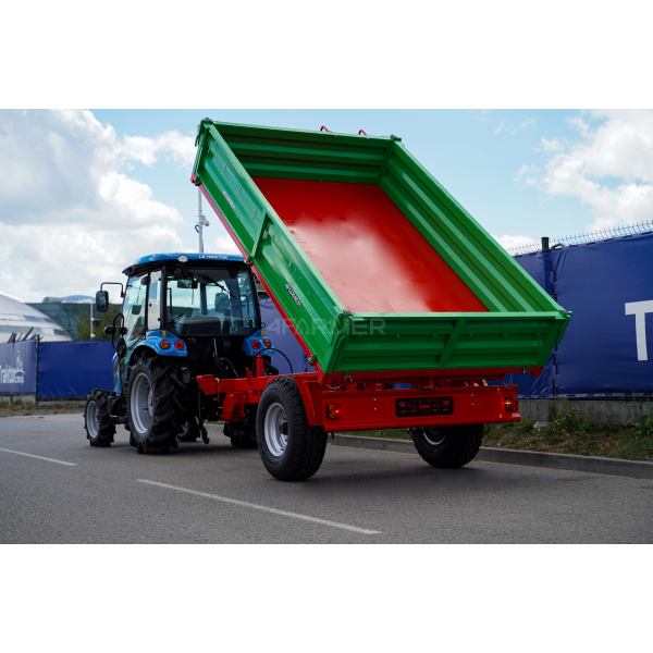Remolque agrícola monoeje 3,5T con kiper P-3530 4FARMER