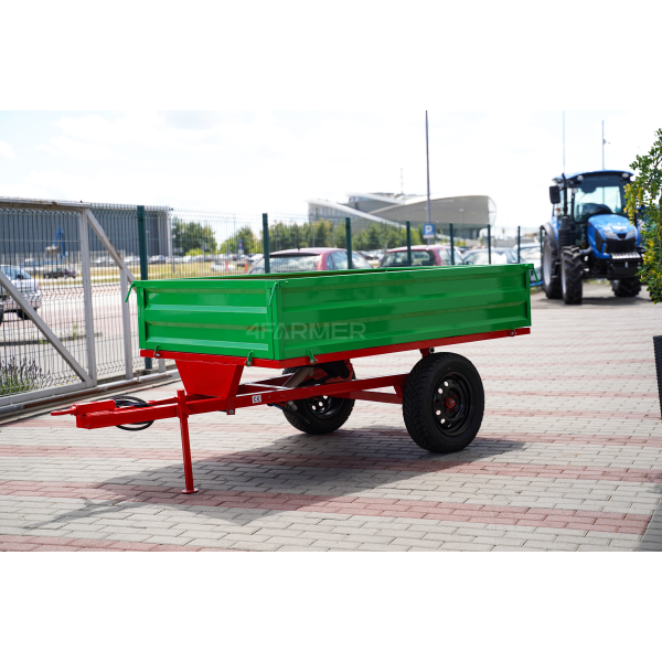 Remorque agricole mono-essieu 1T avec kiper P-2000/1 4FARMER