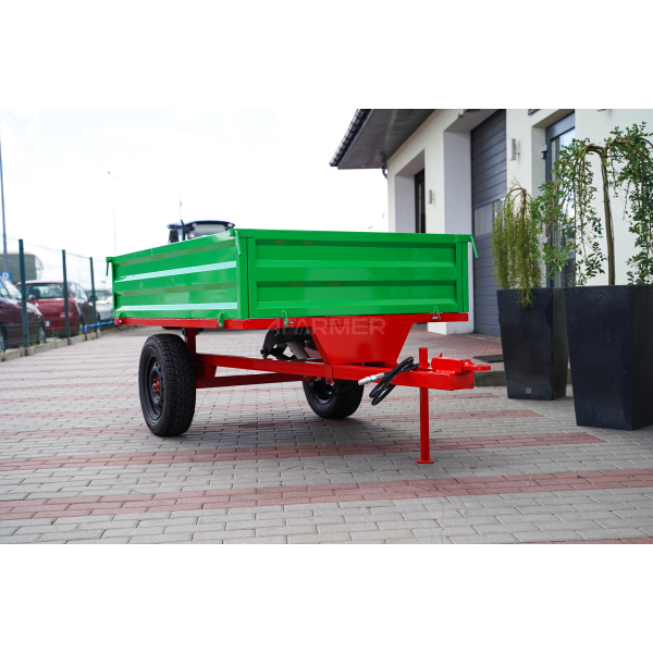 Remorque agricole mono-essieu 1T avec kiper P-2000/1 4FARMER