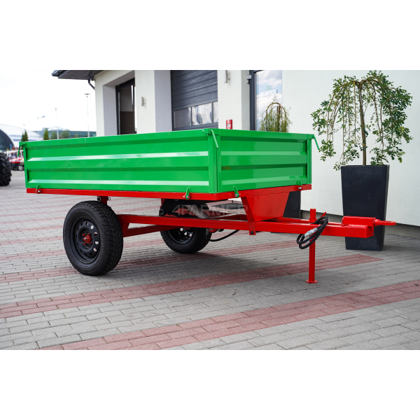 Przyczepa rolnicza jednoosiowa 1T z kiprem P-2000/1 4FARMER