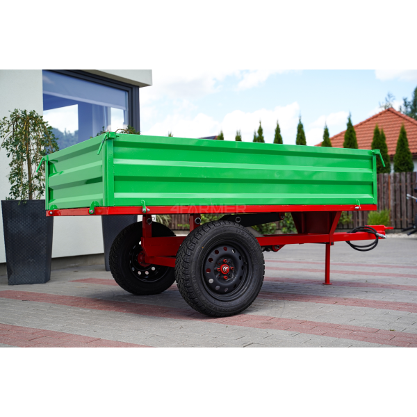 Przyczepa rolnicza jednoosiowa 1T z kiprem P-2000/1 4FARMER