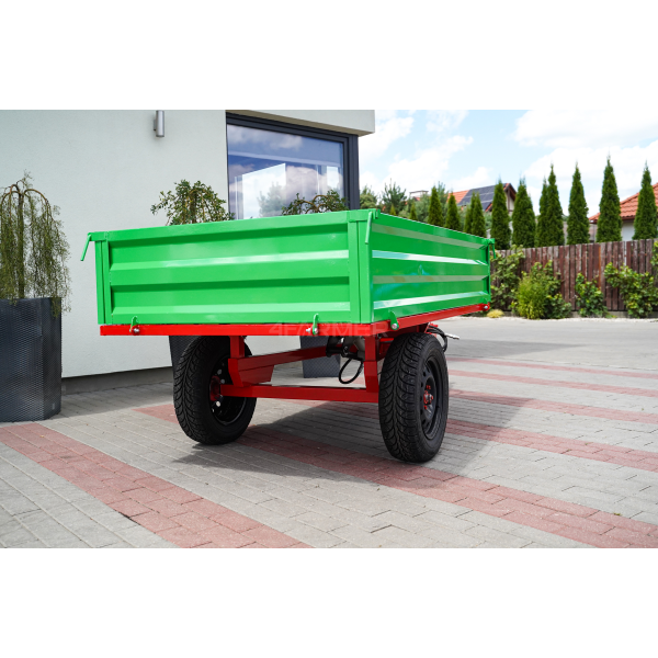 Single-axle agricultural trailer 1T with kiper P-2000/1 4FARMER